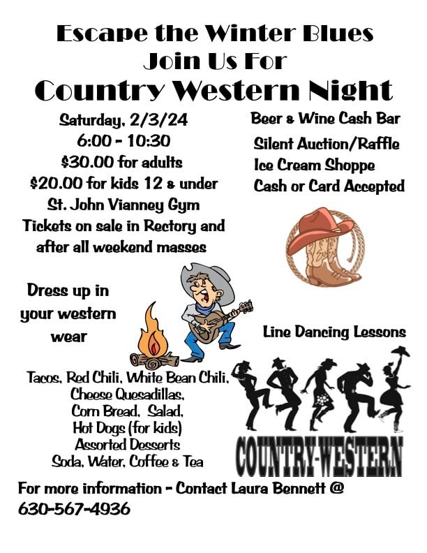 Country Western Night St. John Vianney Catholic Church Northlake, IL